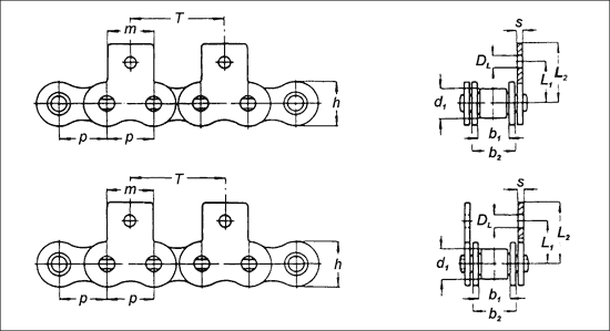 Специальные цепи M-84168, DIN 8187, DIN 8188, ISO-R606